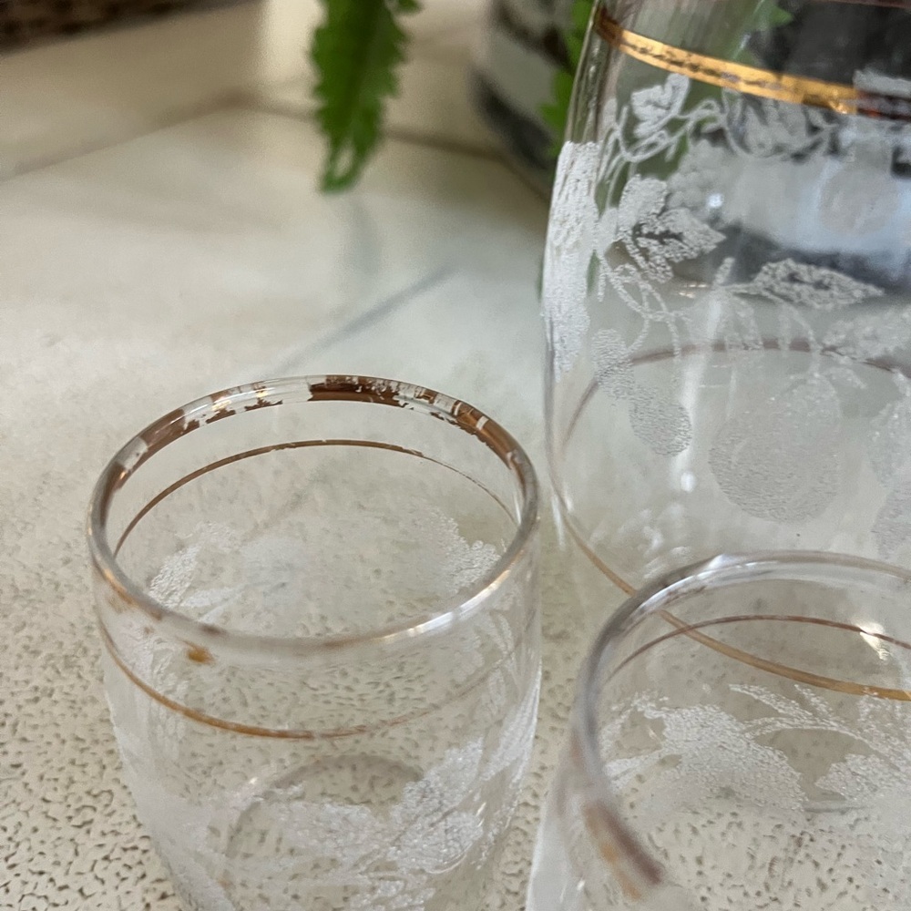 Vintage Bartlett Collins Cocktail Pitcher & juice glasses - Picture 3 of 8